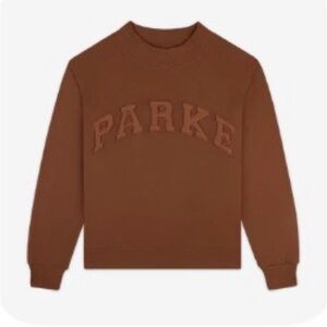 Parke brown ribbed varsity pullover